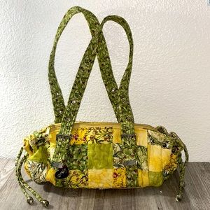 Donna Sharp Green Quilt Shoulder Bag